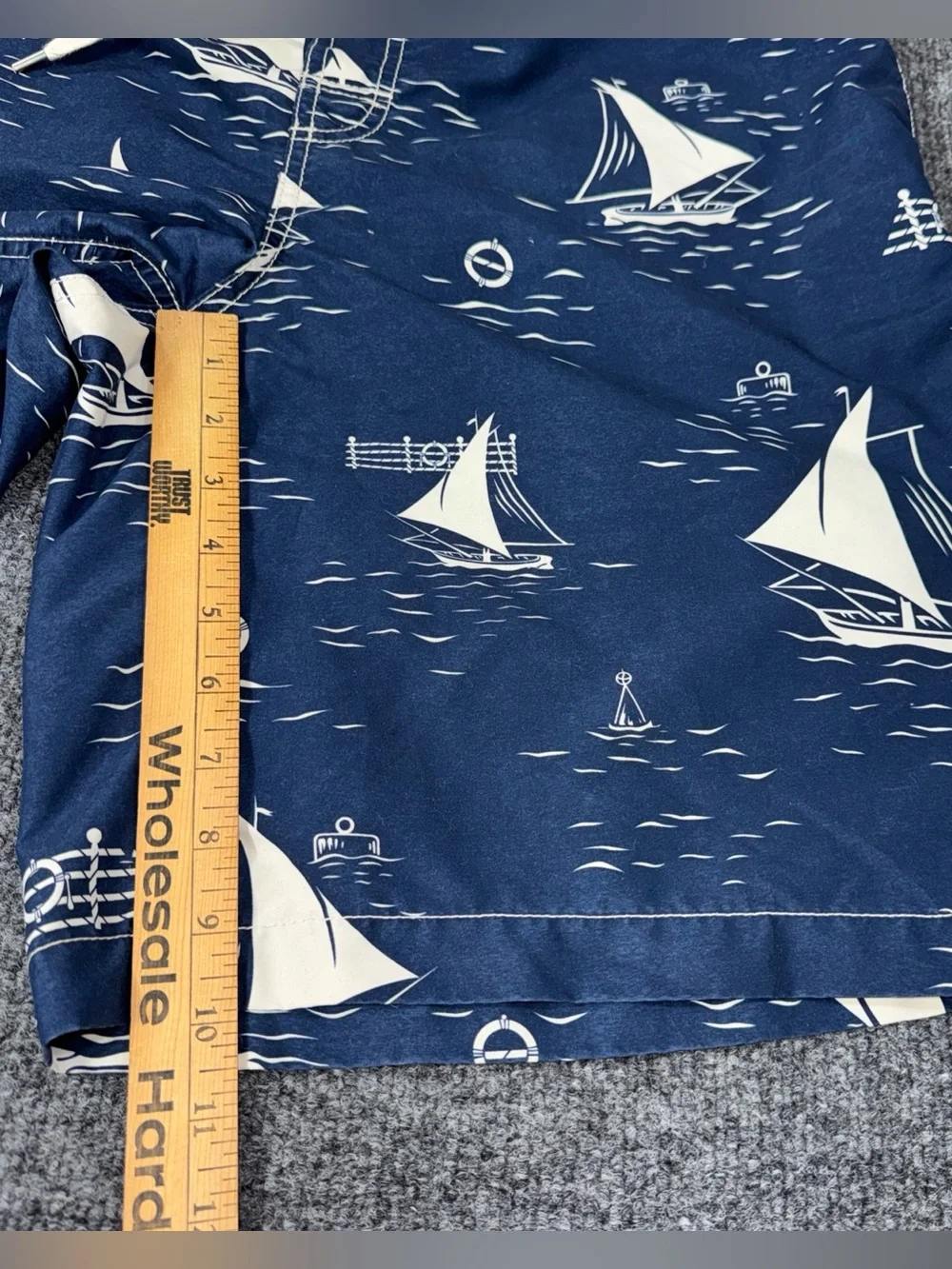 Polo Ralph Lauren Nautical Swim Trunks Men’s XL Sailboat Navy White